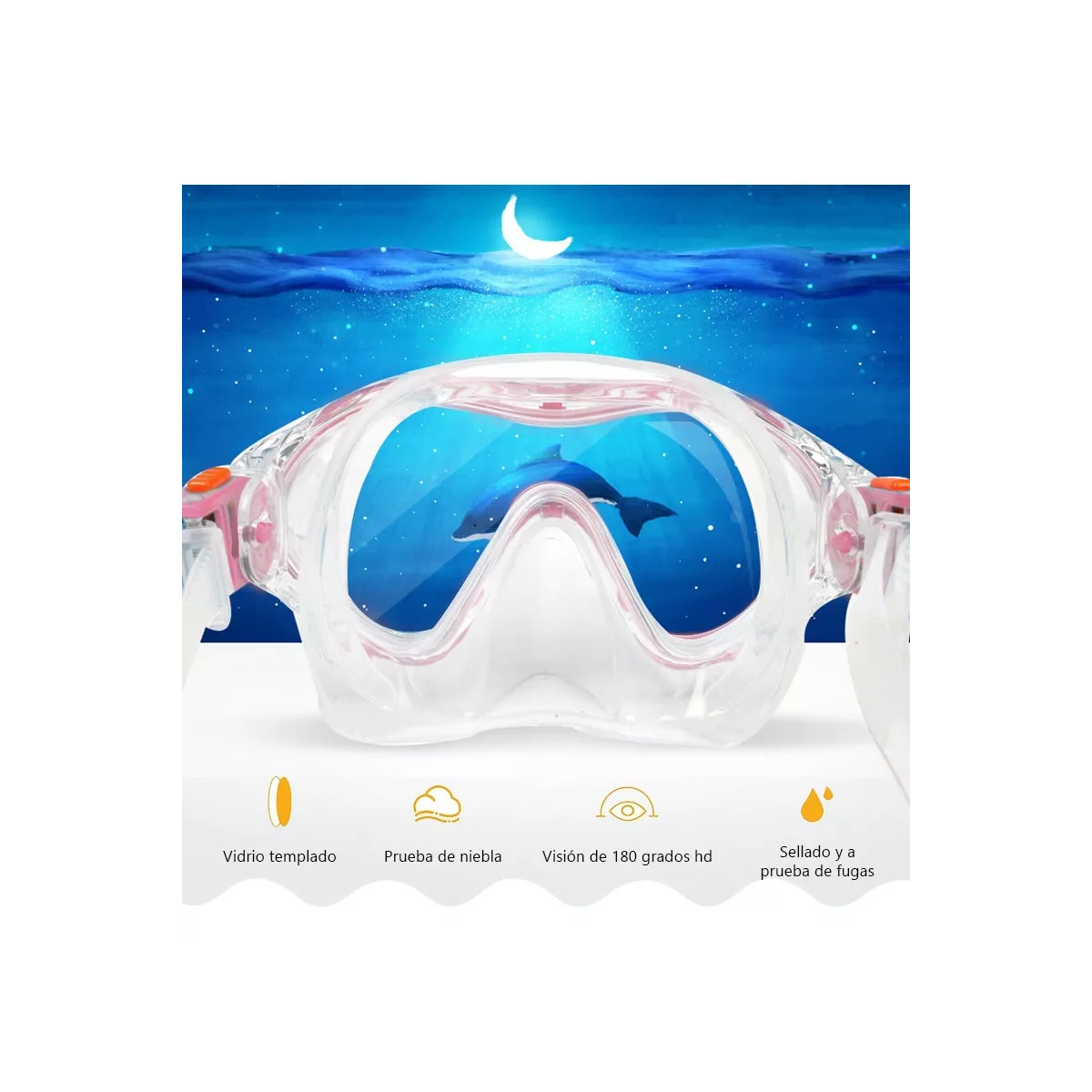 Gafas Anti Niebla Snorkel Mascara Buceo Buceo Snorkel Niño Rosa