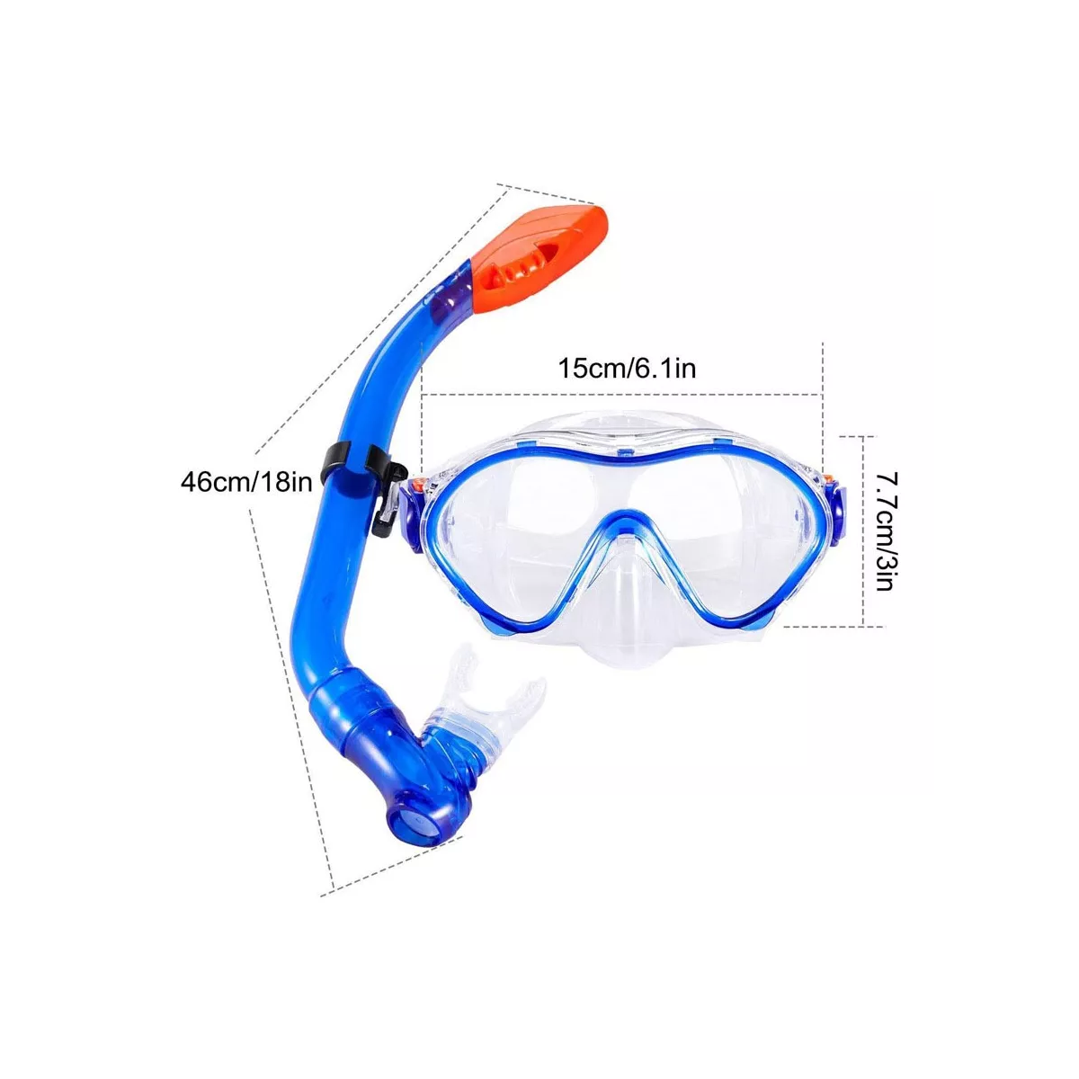 Gafas Anti Niebla Snorkel Mascara Buceo Buceo Snorkel Niño azul