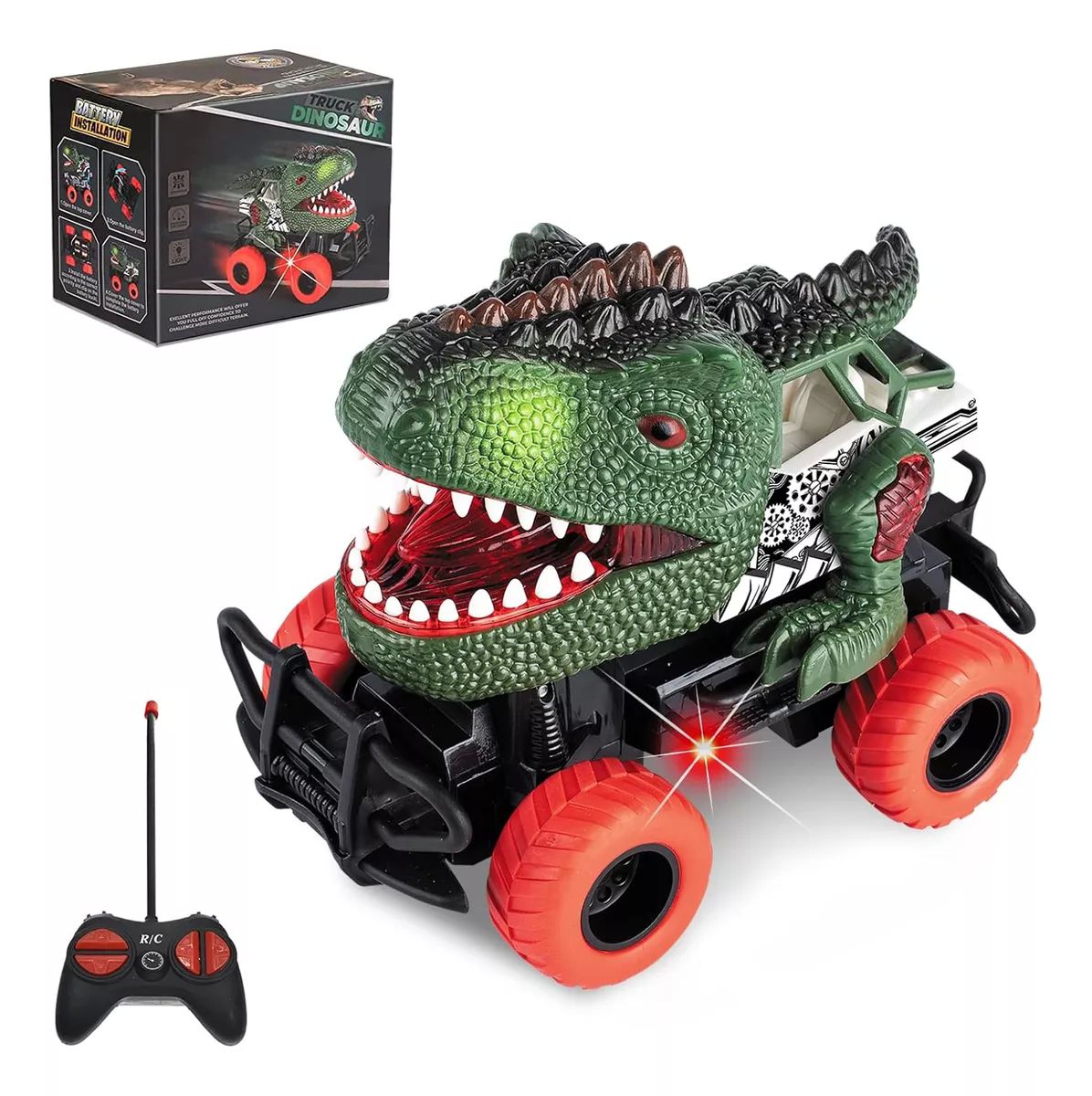 Coche Control Remoto Dinosaurio Juguetes Niños De15*9.5*12cm