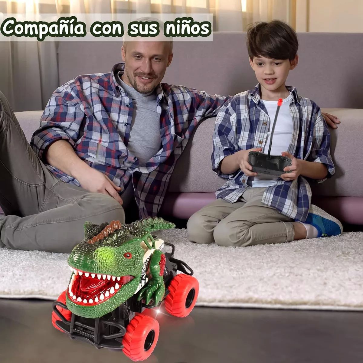 Coche Control Remoto Dinosaurio Juguetes Niños De15*9.5*12cm