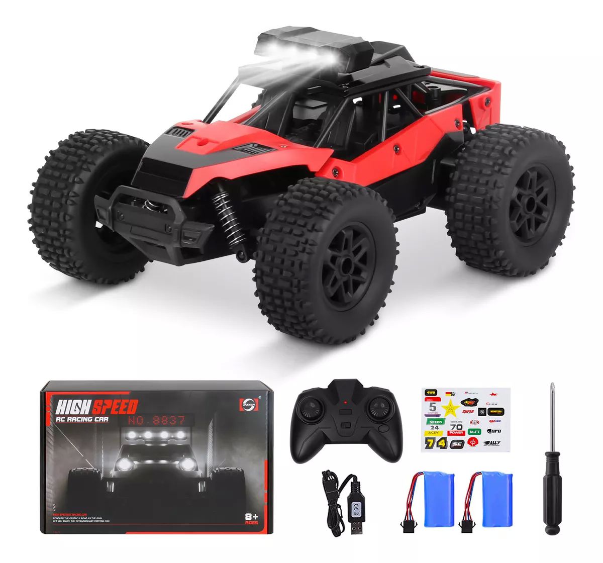 1:20 Carros De Control Remotos Recargable Auto Todoterreno.