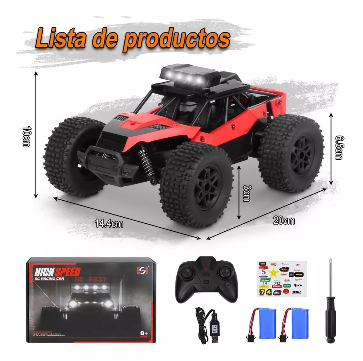 1:20 Carros De Control Remotos Recargable Auto Todoterreno.