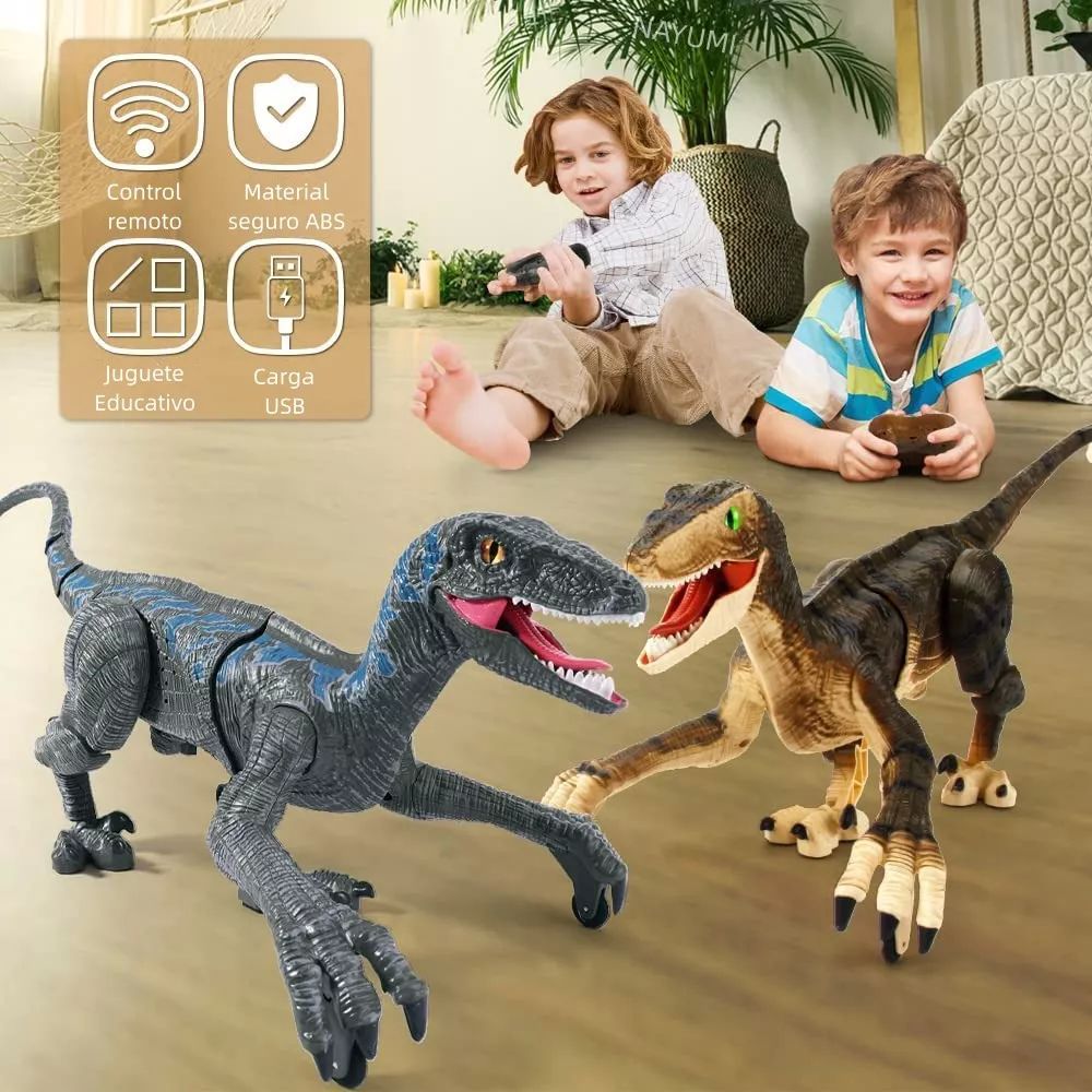 Dinosaurio Jurásico Velociraptor Control Remoto Juguete Niño