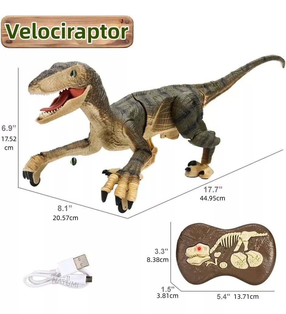 Dinosaurio Jurásico Velociraptor Control Remoto Juguete Niño