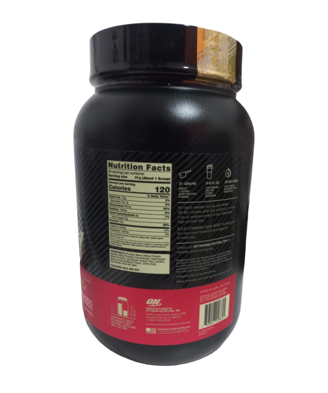 Proteina Gold Standard 2lb 907g 29 serv