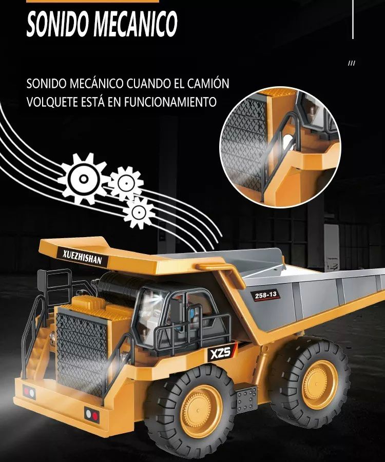 Vehículo De Ingeniería Rc Juguete 6canal Aleación Metal