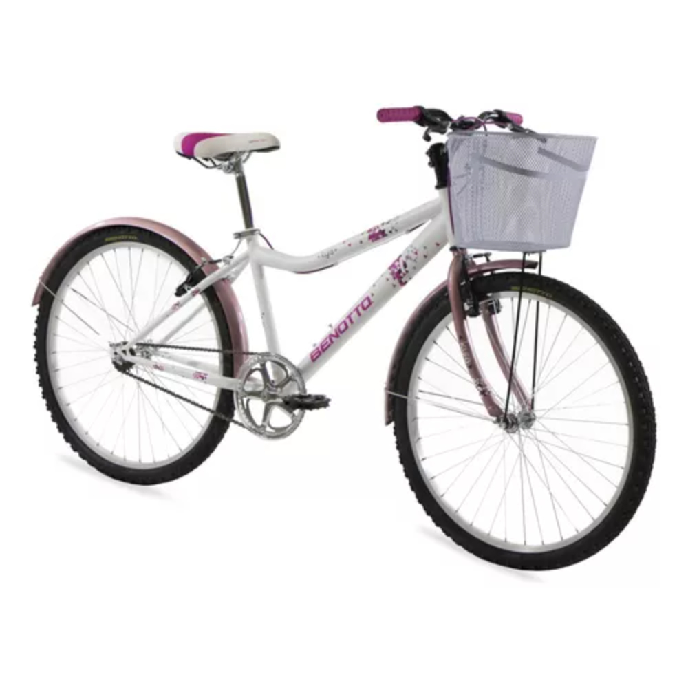 Bicicleta Montaña KYRA R26 1V Blanco Rosa Mujer Benotto