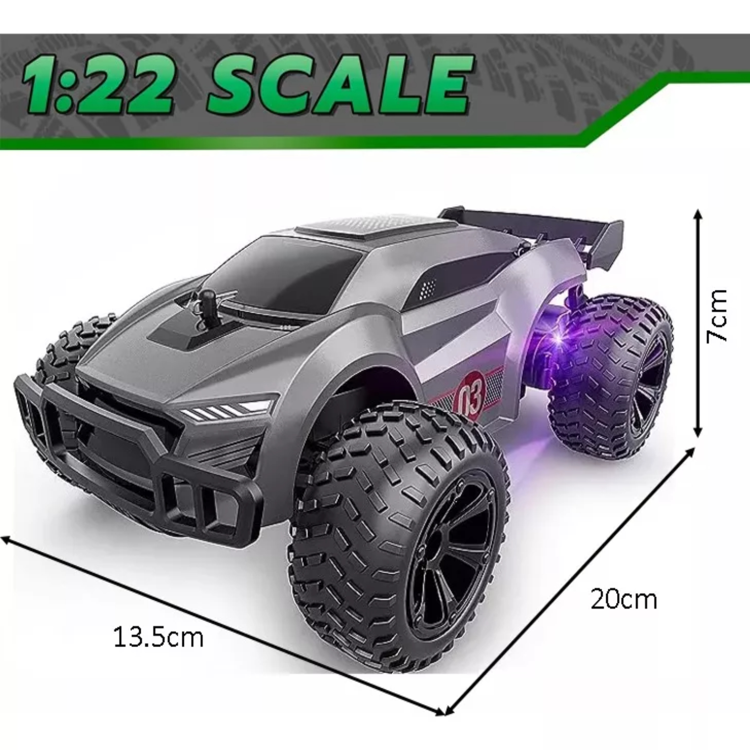 1:22 Todo Terreno Rc Control Remoto Recargable Carro.