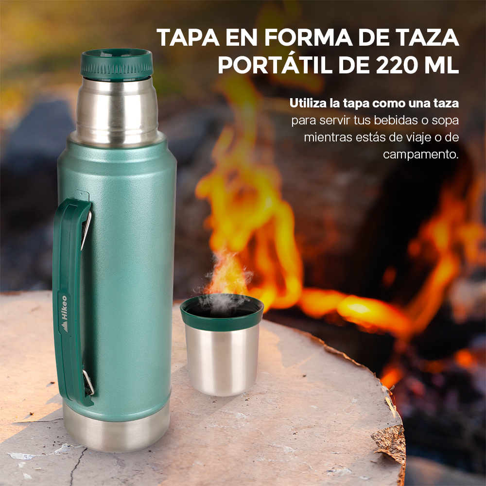 Termo para Café y Agua de Acero Inoxidable Doble Pared 1 Litro