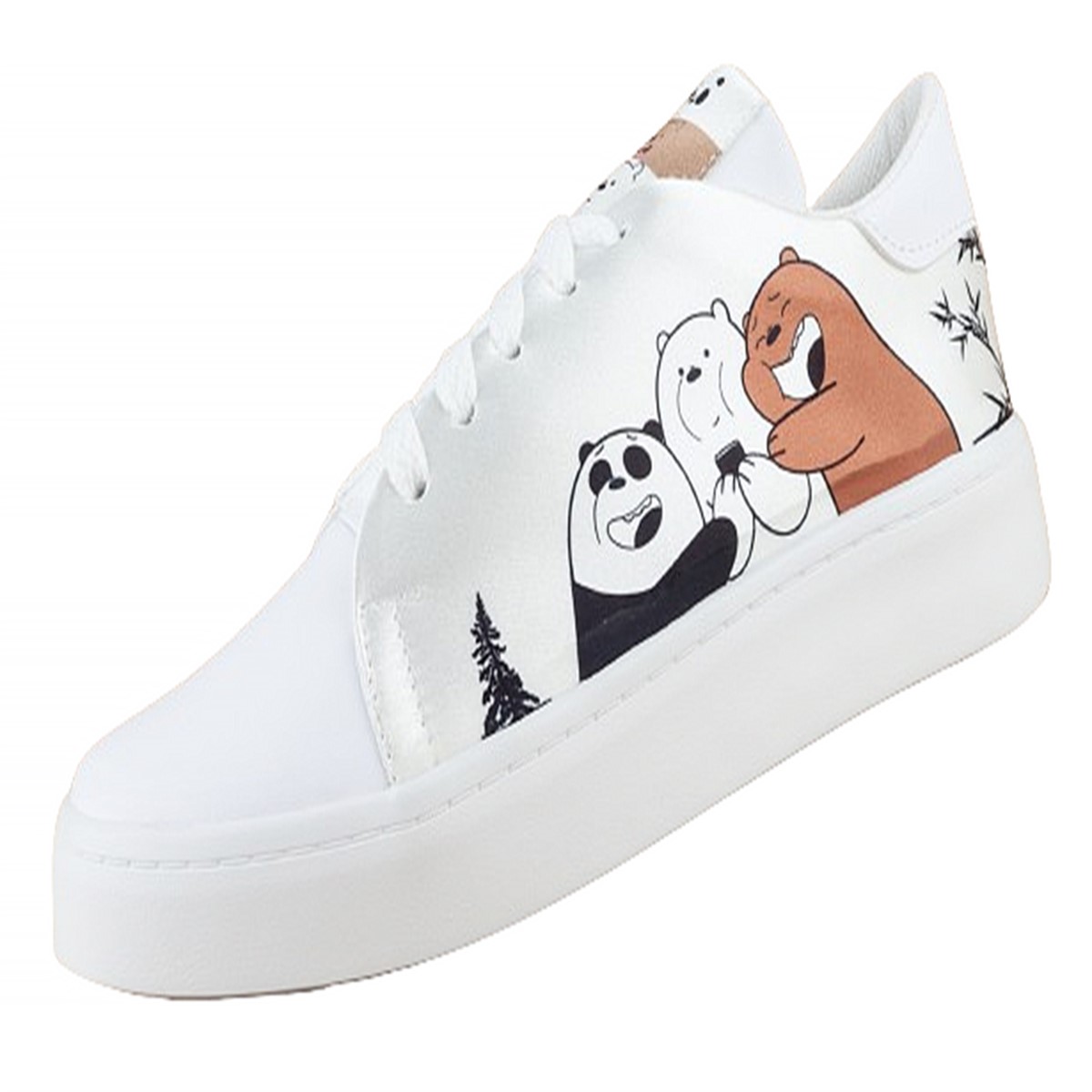 Tenis Osos Escandalosos Niñas Polar Sneaker 423-B Blancos.