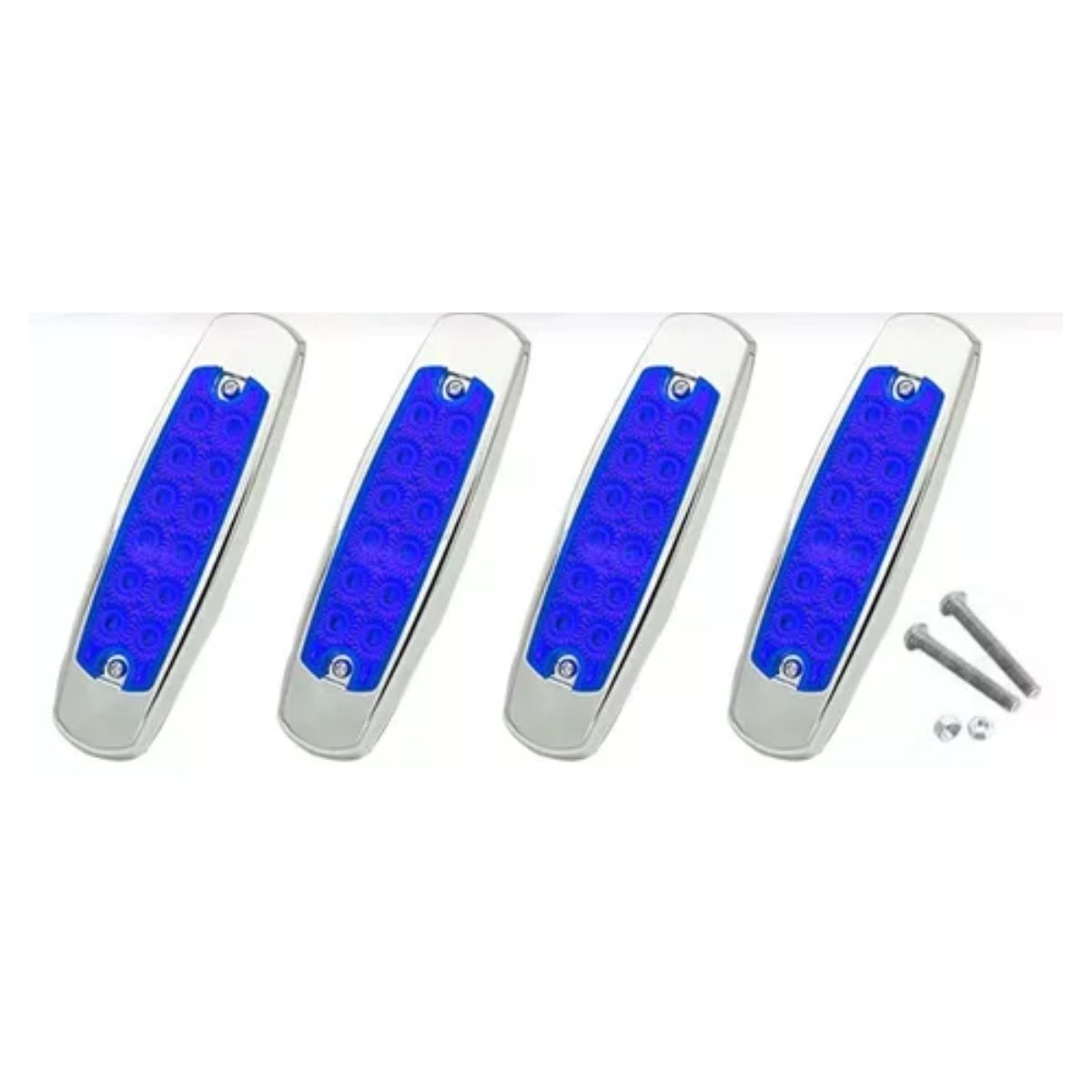 Plafones 12 Led Tipo Peter Laterales Remolque Caja Trailer 4 pzs, Azul