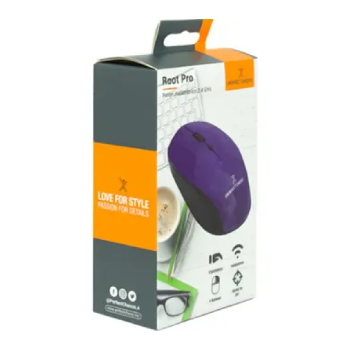 Mouse Inalámbrico Perfect Choice Root Pro 2200 DPI 4 Botones Bluetooth