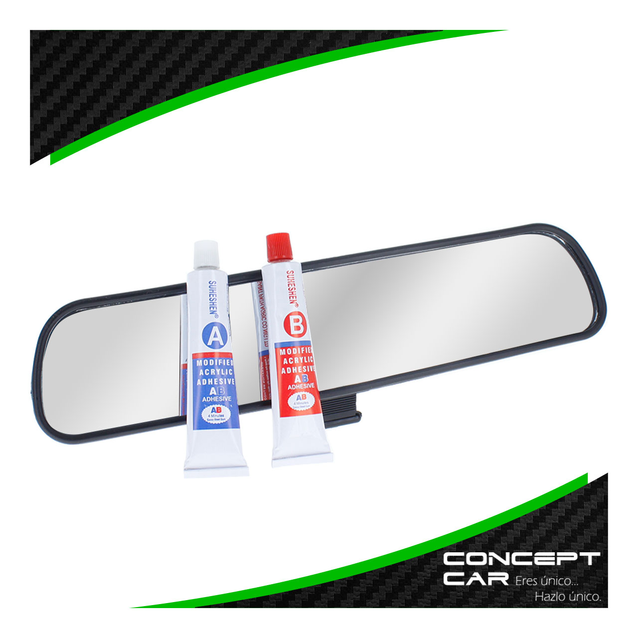 Espejo Retrovisor Central Auto Universal Tipo Dia Noche