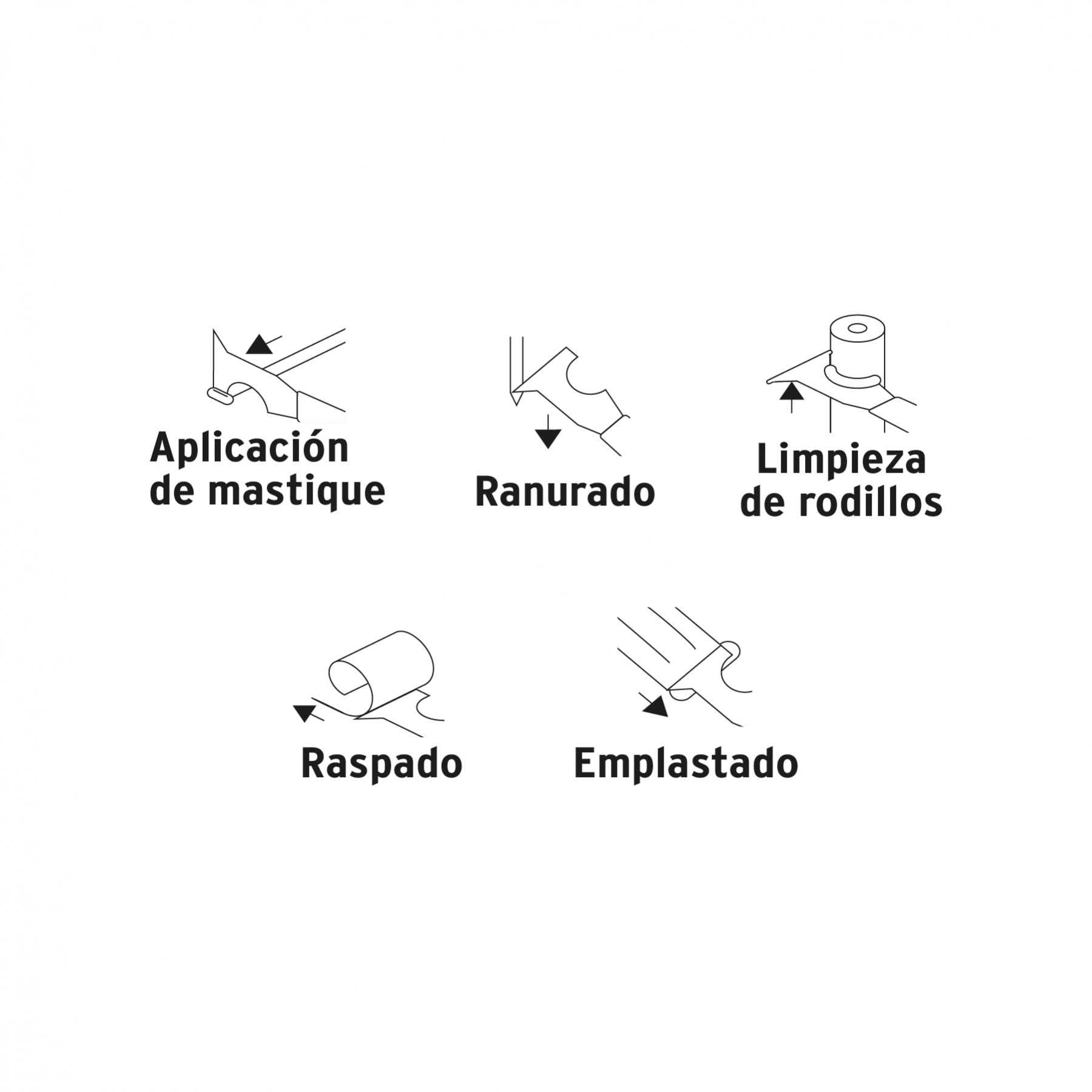 ESPÁTULA 2-1/2" DE 5 USOS CON MANGO DE MADERA, TRUPER 14458