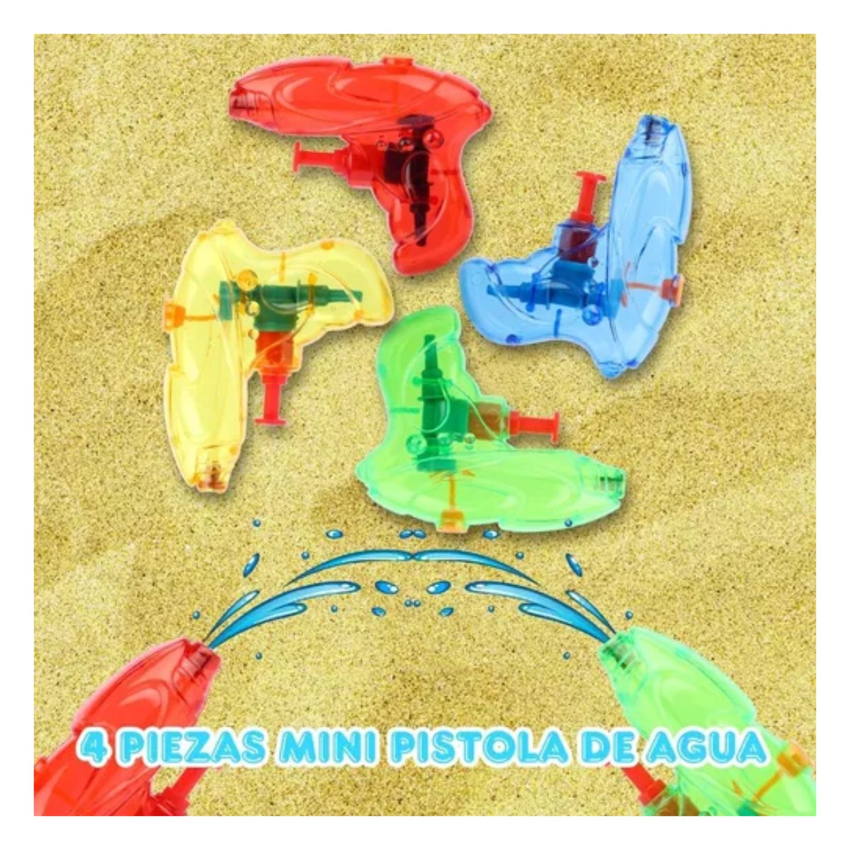 Mini Pistolas De Agua De Juguete Para Niños 4 Piezas, Multicolor