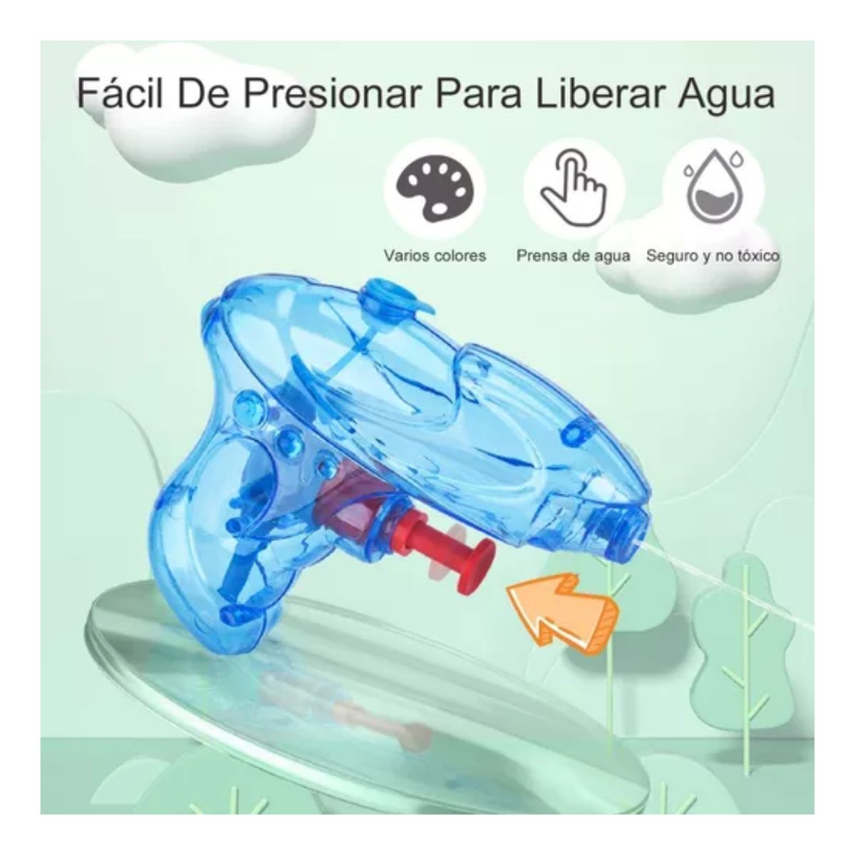 Mini Pistolas De Agua De Juguete Para Niños 4 Piezas, Multicolor