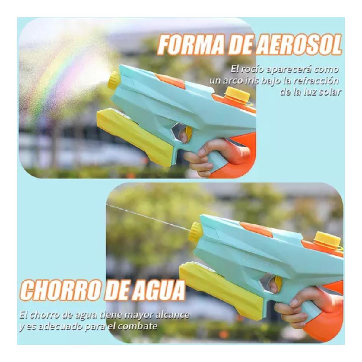 Pistola De Agua De Juguete Para Niños Y Adultos 1200cc 2 pcs, Multicolor