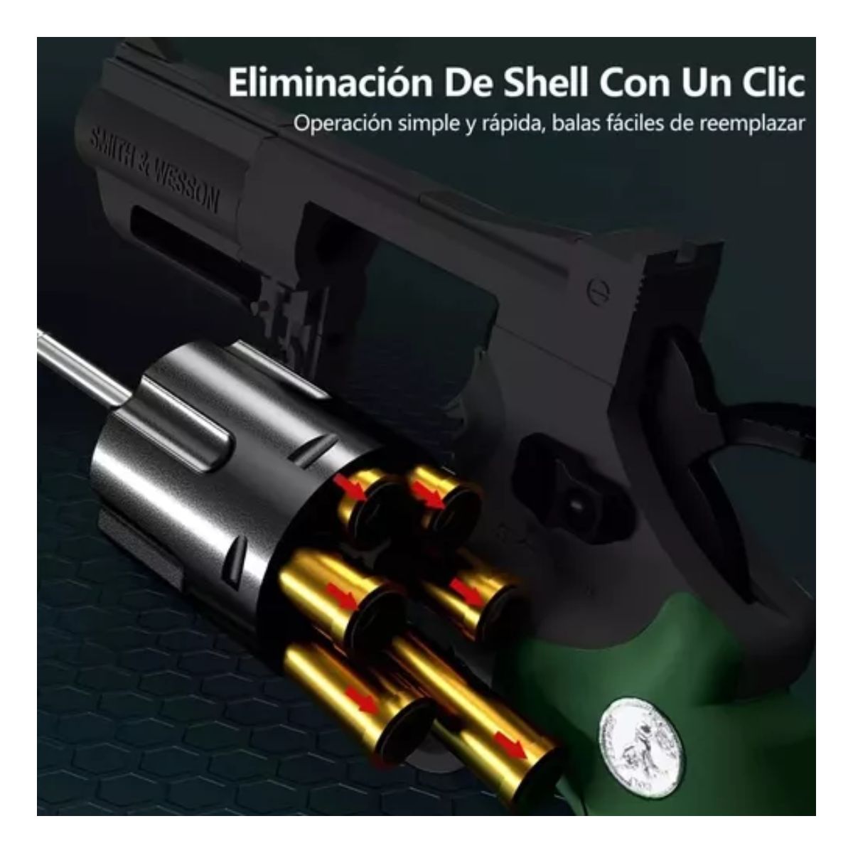 Pistola De Juguete Simulación para Niños Incluye accesorios, Azul