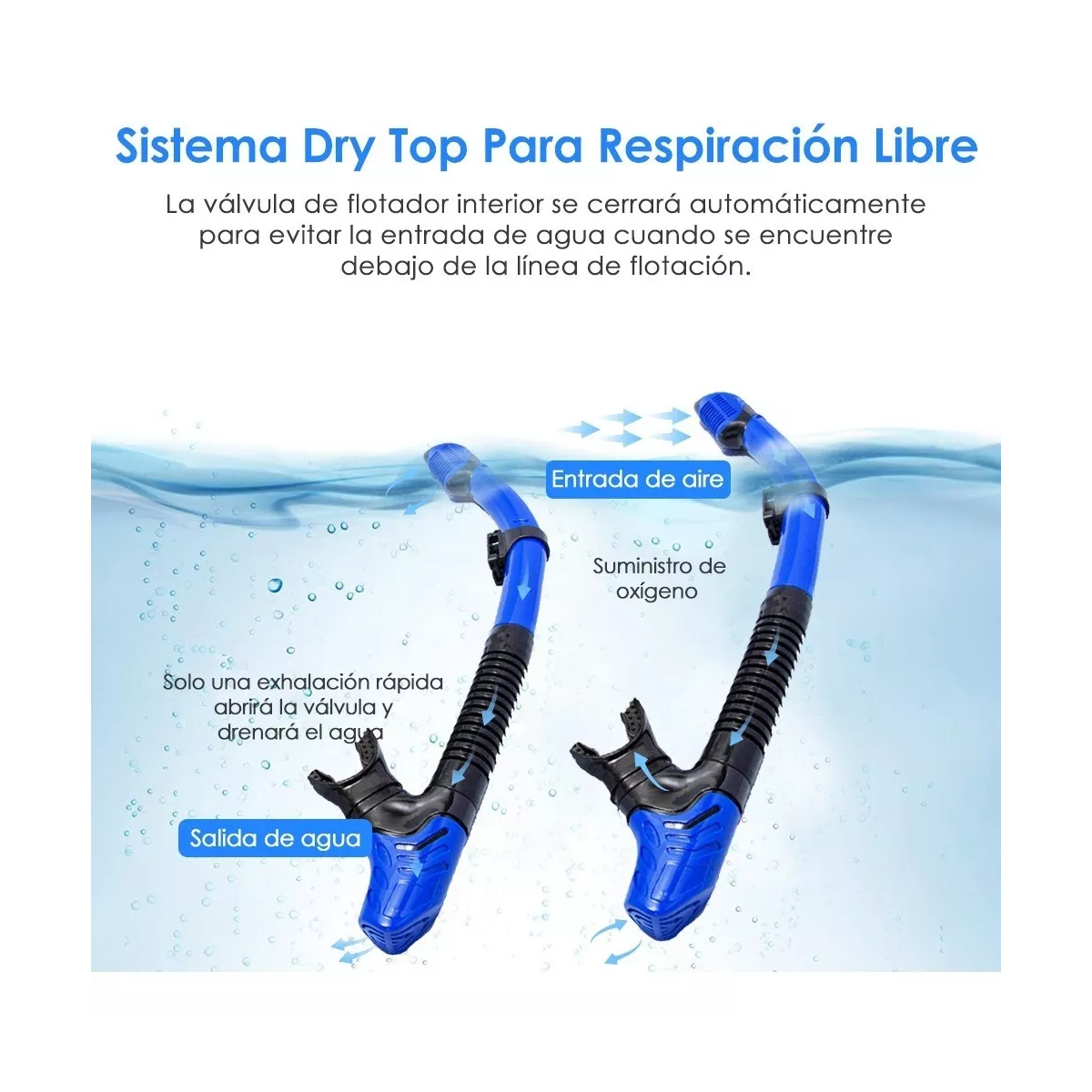 Mascara De Snorkel Visores Buceo 180 Lentes Anti Niebla