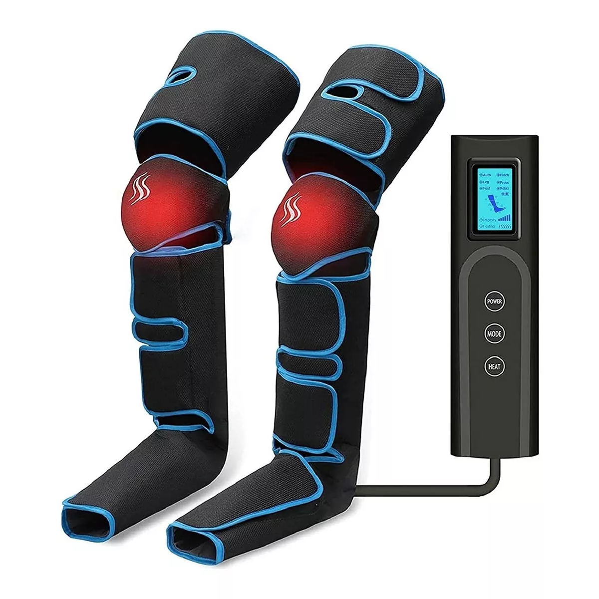 Electrico Masajeador De Pies Piernas Botas Aire Compresion Black Blue