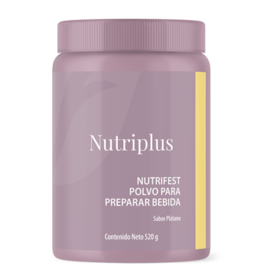 Malteada Bebida Plátano by Nutriplus Farmasi Fibra Vitaminas Minerales Probióticos.