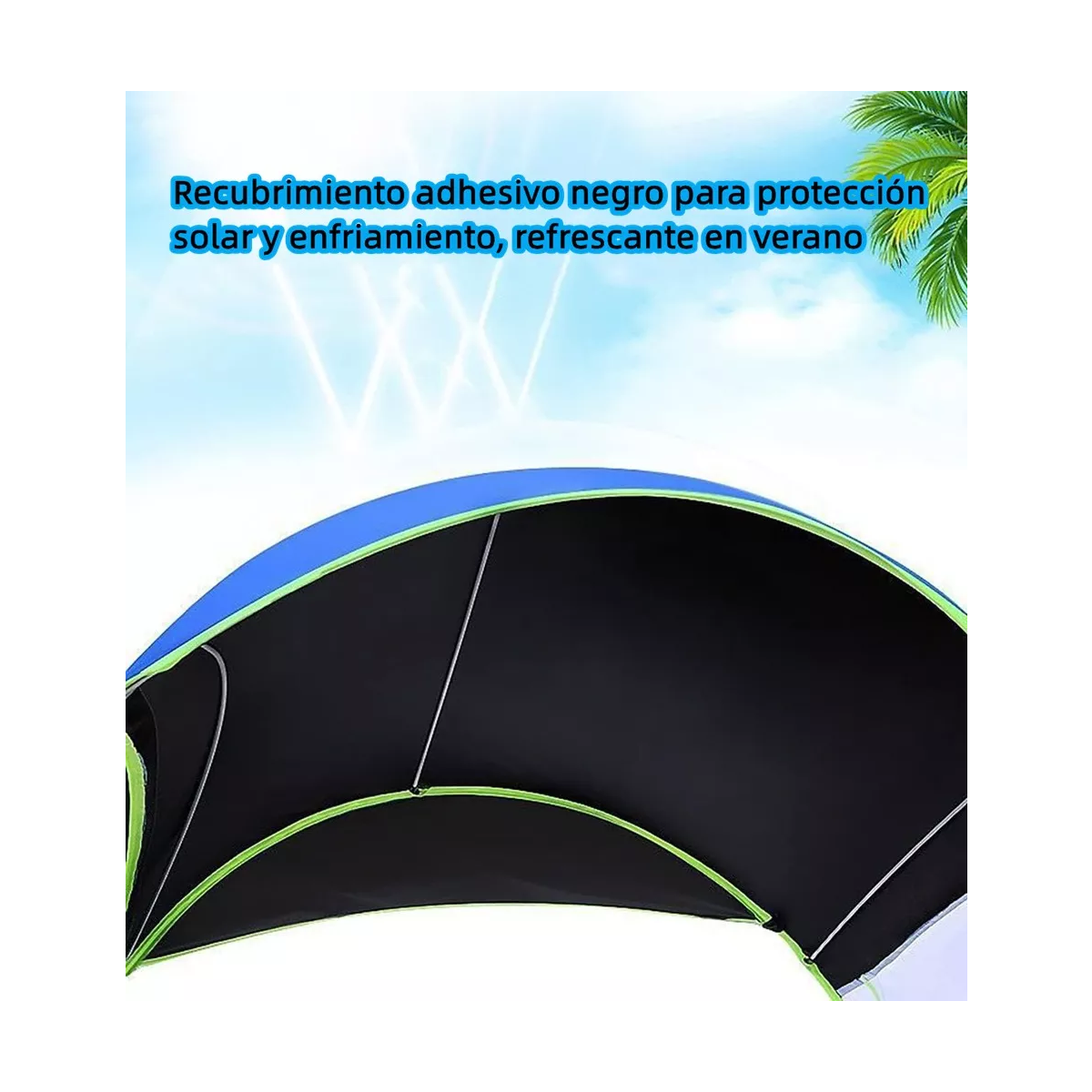 Toldo Cubresol Moto Lluvia Impermeable Motocicleta Y Candado Azul