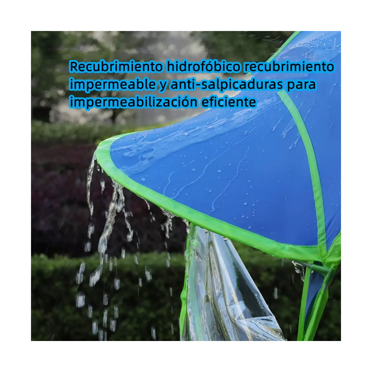 Toldo Cubresol Moto Lluvia Impermeable Motocicleta Y Candado Azul