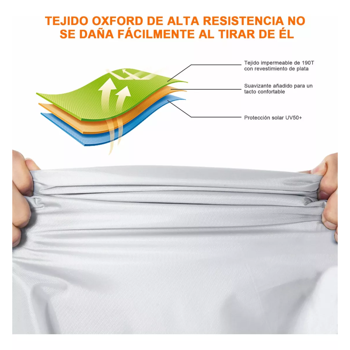 Funda Impermeable Para Moto Negra Y Naranja Talla M