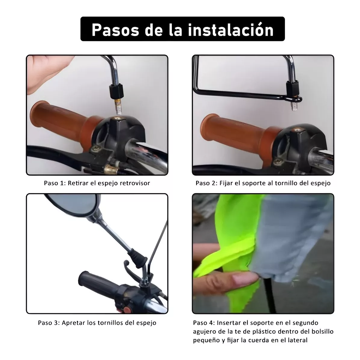 Toldo Cubresol Moto General Impermeable Para Motocicletas Negro