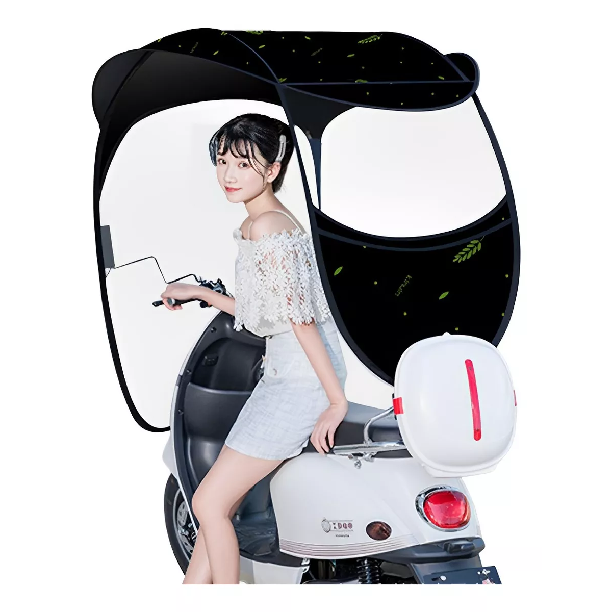 Toldo Cubresol Moto General Impermeable Para Motocicletas Negro