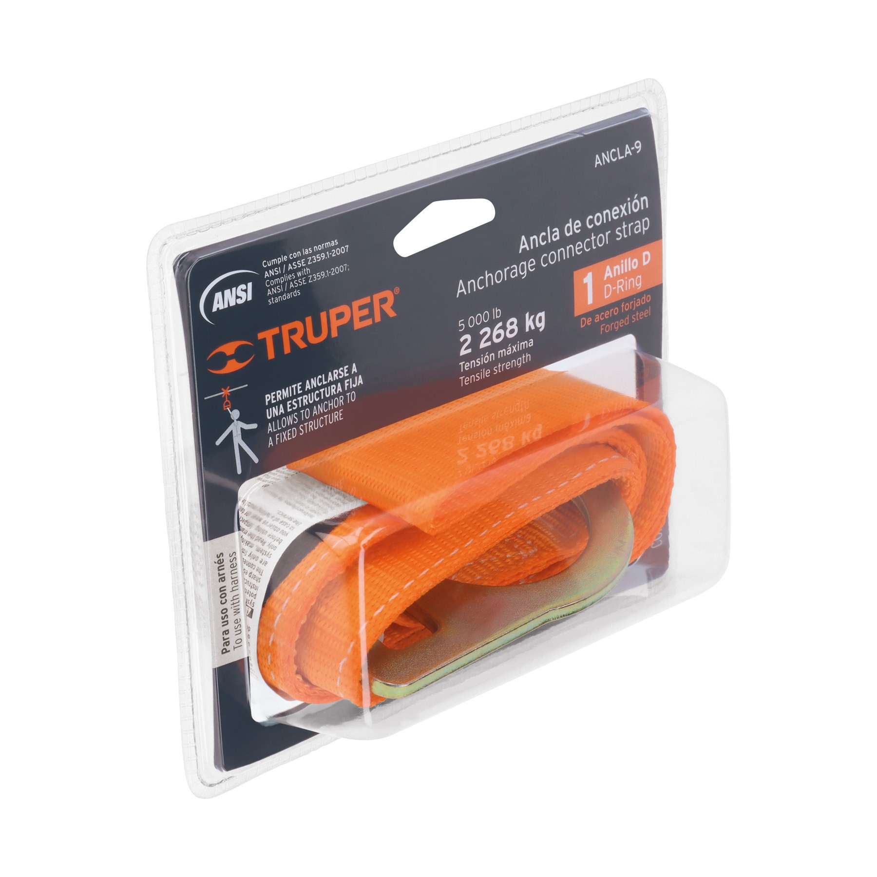 ANCLA DE CONEXIÓN PARA ARNESES, 44 X 810 MM, ANSI, TRUPER 14470