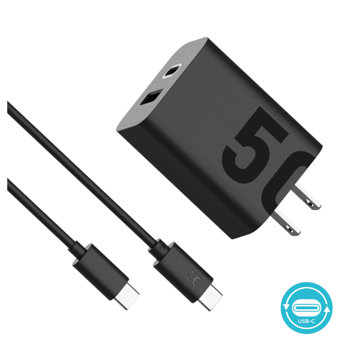 Cargador Motorola 50W salida Duo USB-A y C Turbo con cable