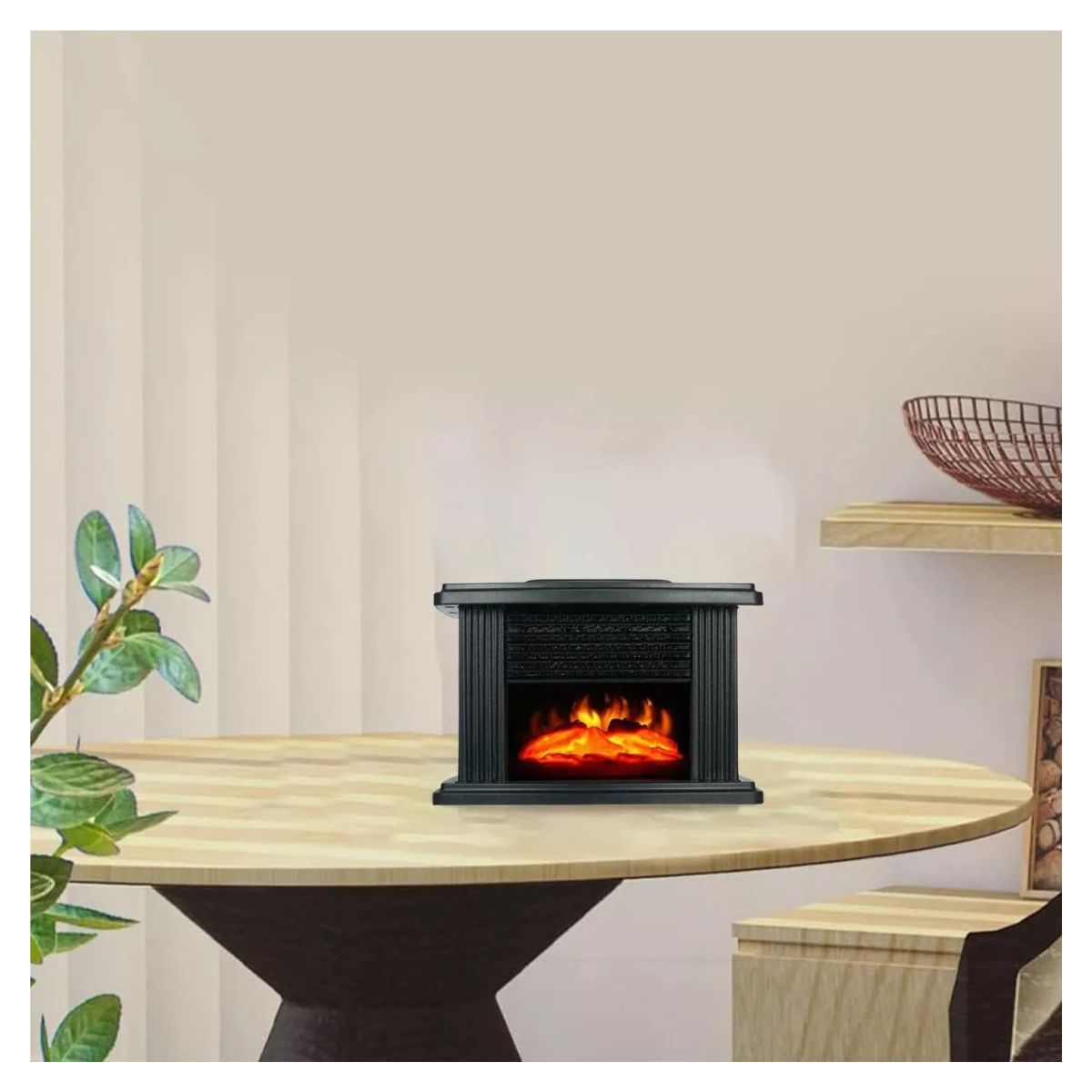 Calentador Electrico Calefactor Ventilacion Chimenea 1000w Negro 