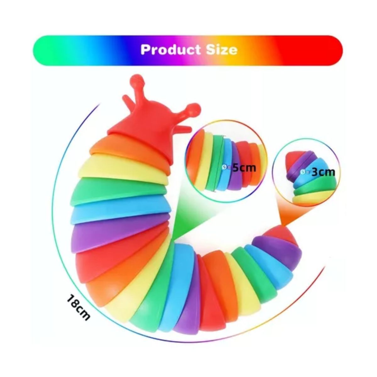Juguetes Antiestrés Sensoriales Fidget Spinners Slug 2 Pcs