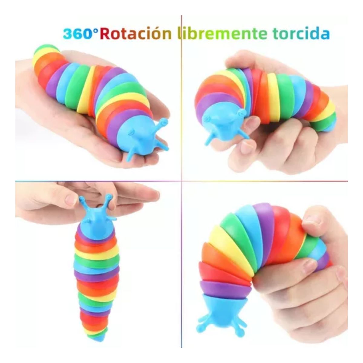 Juguetes Antiestrés Sensoriales Fidget Spinners Slug 2 Pcs