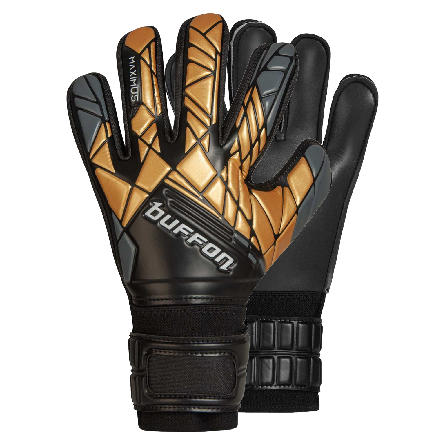 Guantes Para Portero Modelo Buffon Maximus Negro Dorado Sin Varillas Con Envio Gratis | Mundo Arquero