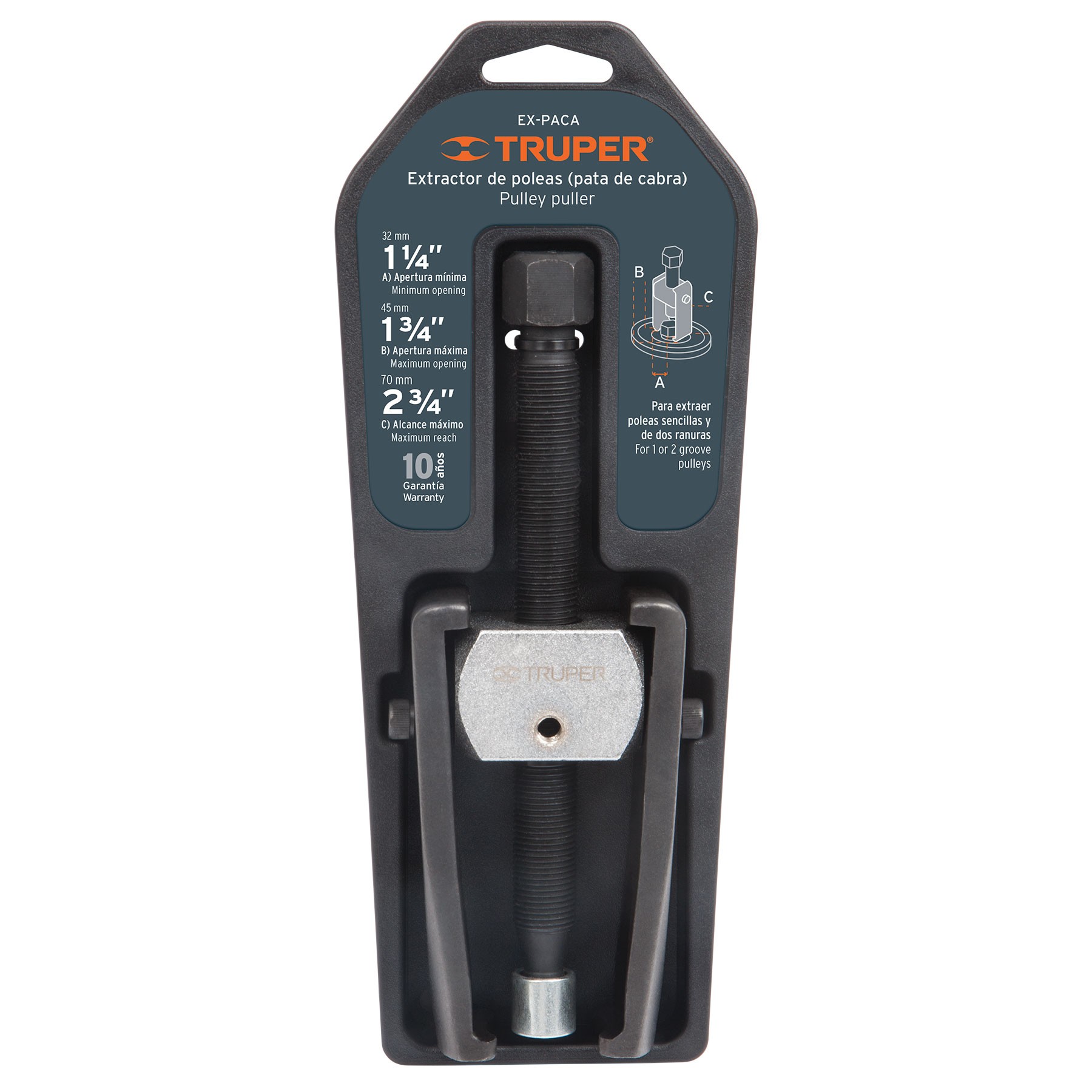 EXTRACTOR DE POLEAS, PATA DE CABRA, TRUPER 14501
