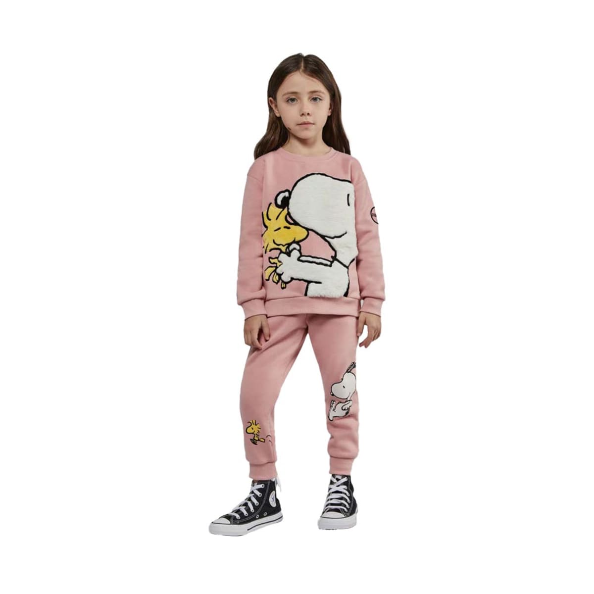 Conjunto de pants y sudadera de Snoopy para niña, color rosa, mod. 1094166