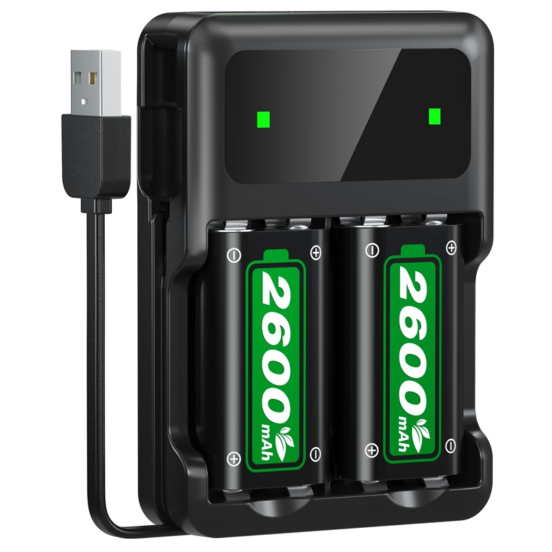 Batería Recargable y Cargador Para Mando Xbox One/s/x/elite, 2x2600mah-X