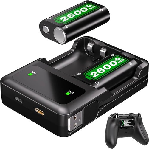 Batería Recargable y Cargador Para Mando Xbox One/s/x/elite, 2x2600mah-X
