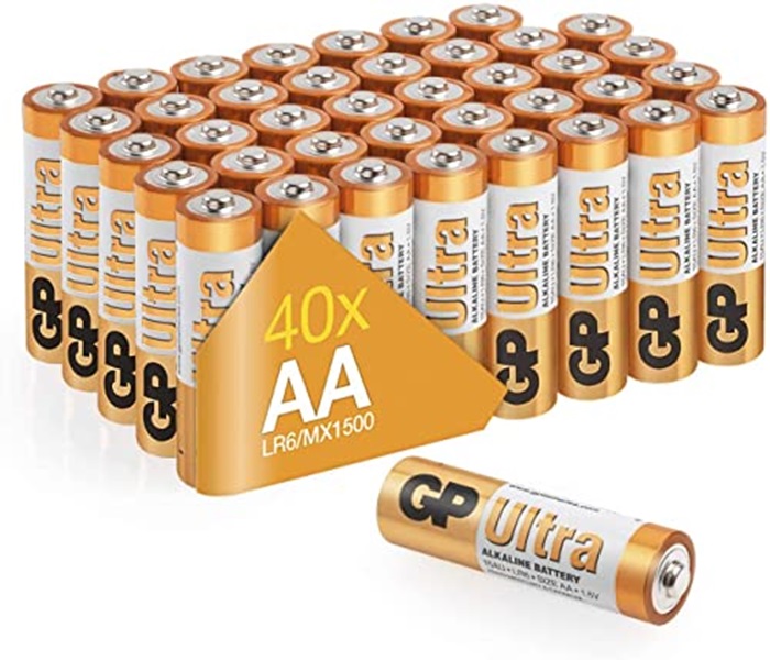 Pilas Aa Ultra Lr06 Gp Batteries, Paquete De 40, Baterías Aa GP