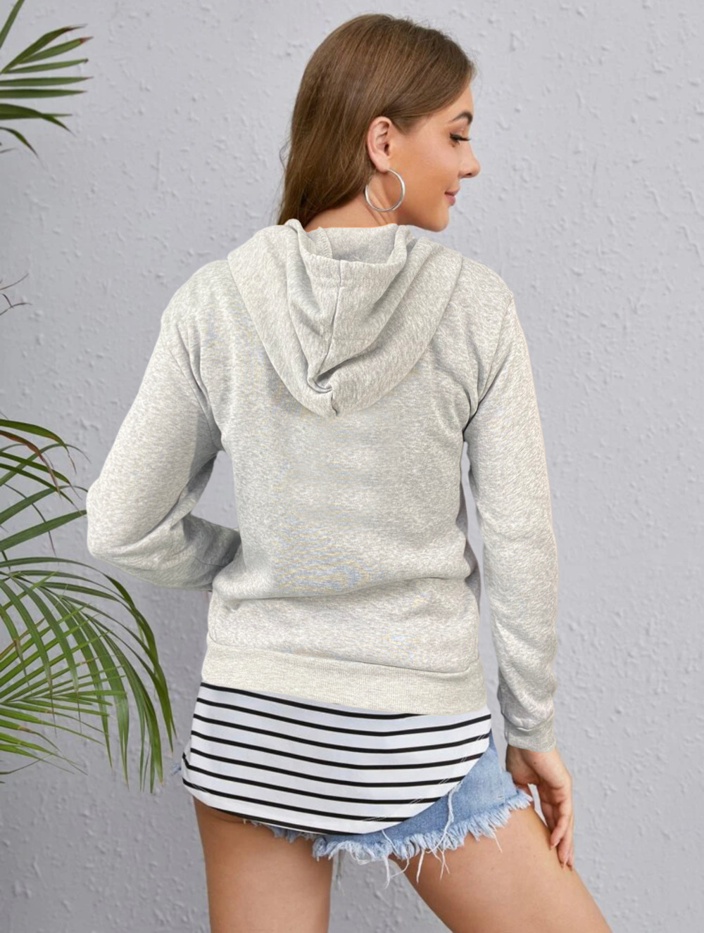 Sudadera Mujer Capucha Y Cierre Con Interior Térmico Abrigo