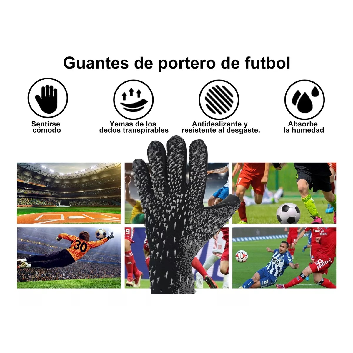 Guantes De Portero De Fútbol Adulto Profesional Y Calcetines Talla 9