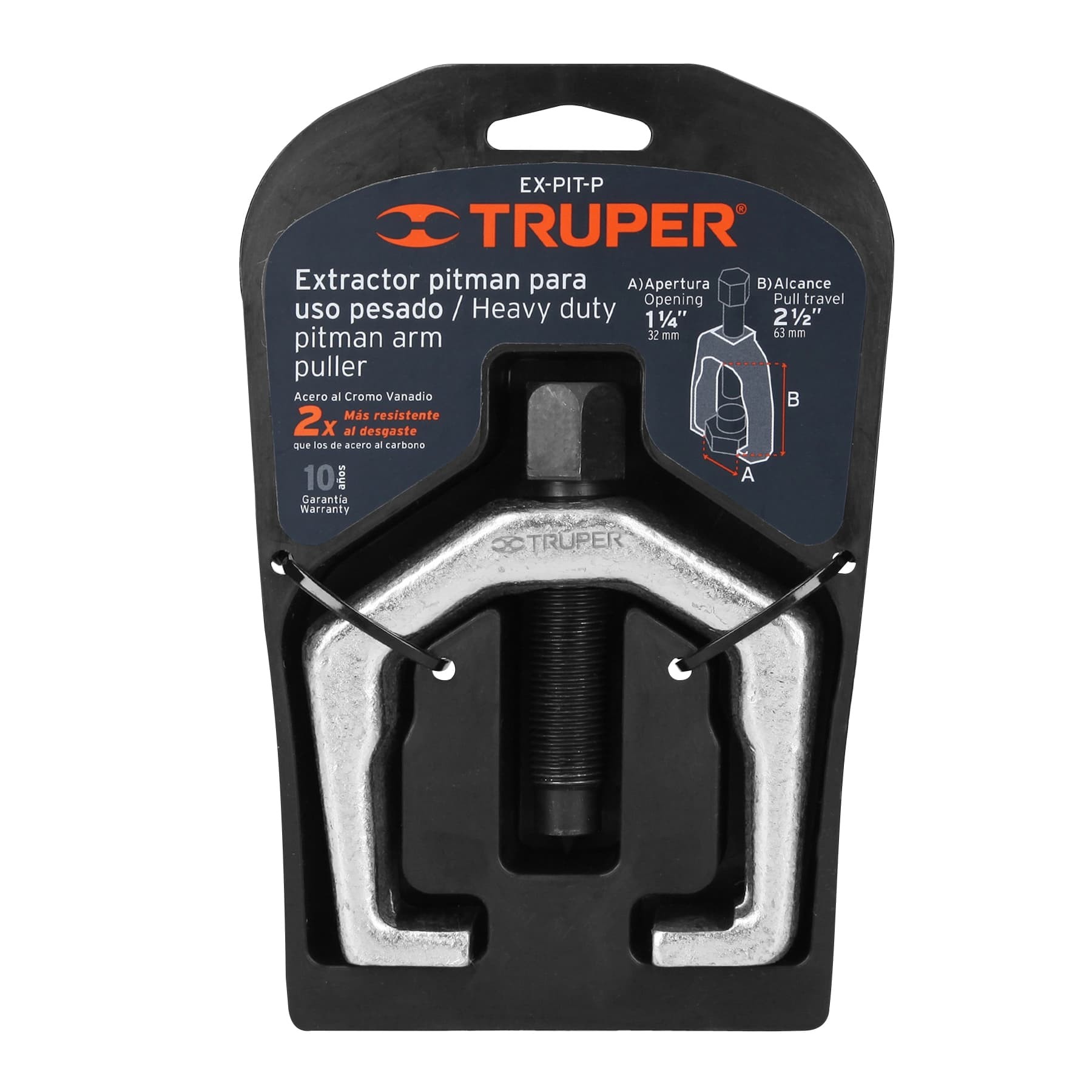 EXTRACTOR PITMAN, ALCANCE 63 MM, USO PESADO, TRUPER 14514