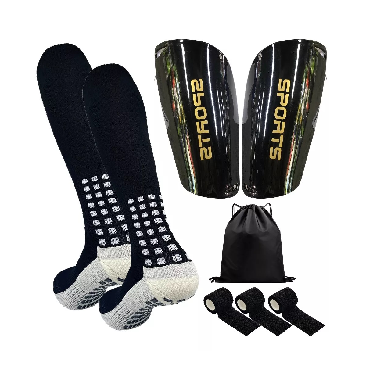 Kit Espinilleras De Fútbol, Calcetines De Fútbol, Vendas 6PS2
