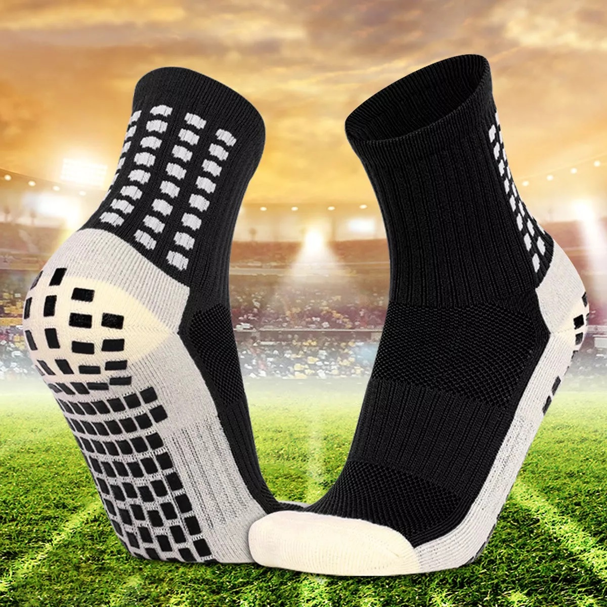 Set 8 Pares De Calcetines De Fútbol Antideslizantes + 4 Vendas