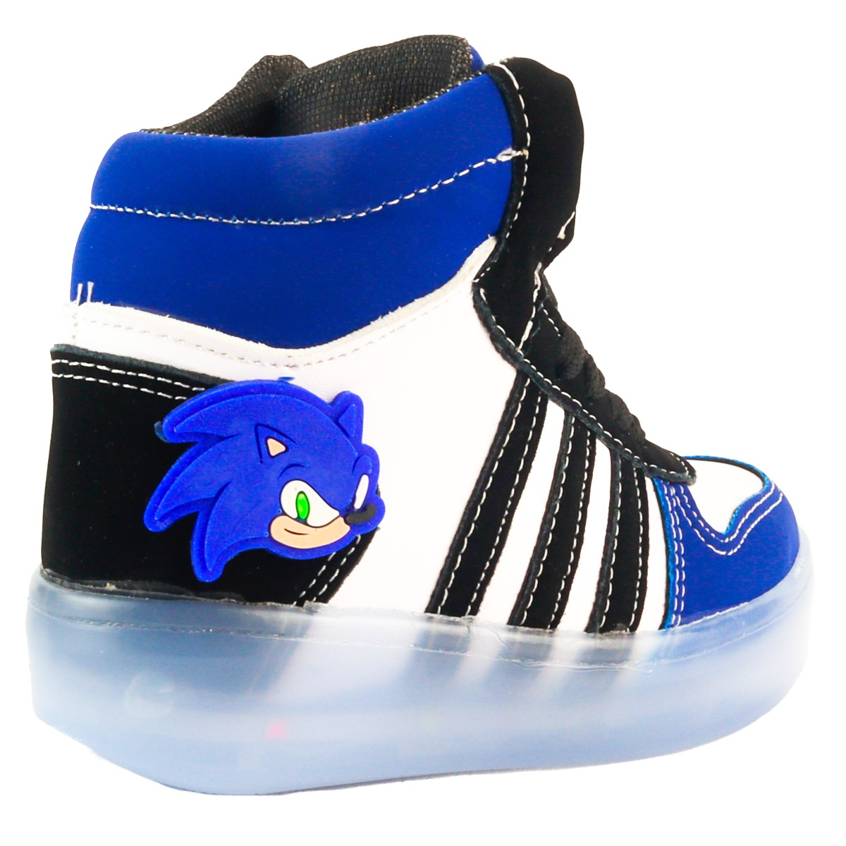 Tenis Niño Bota Sonic Luces Led Botin The Hedgehog Azul 185 (12.0 - 21.5).
