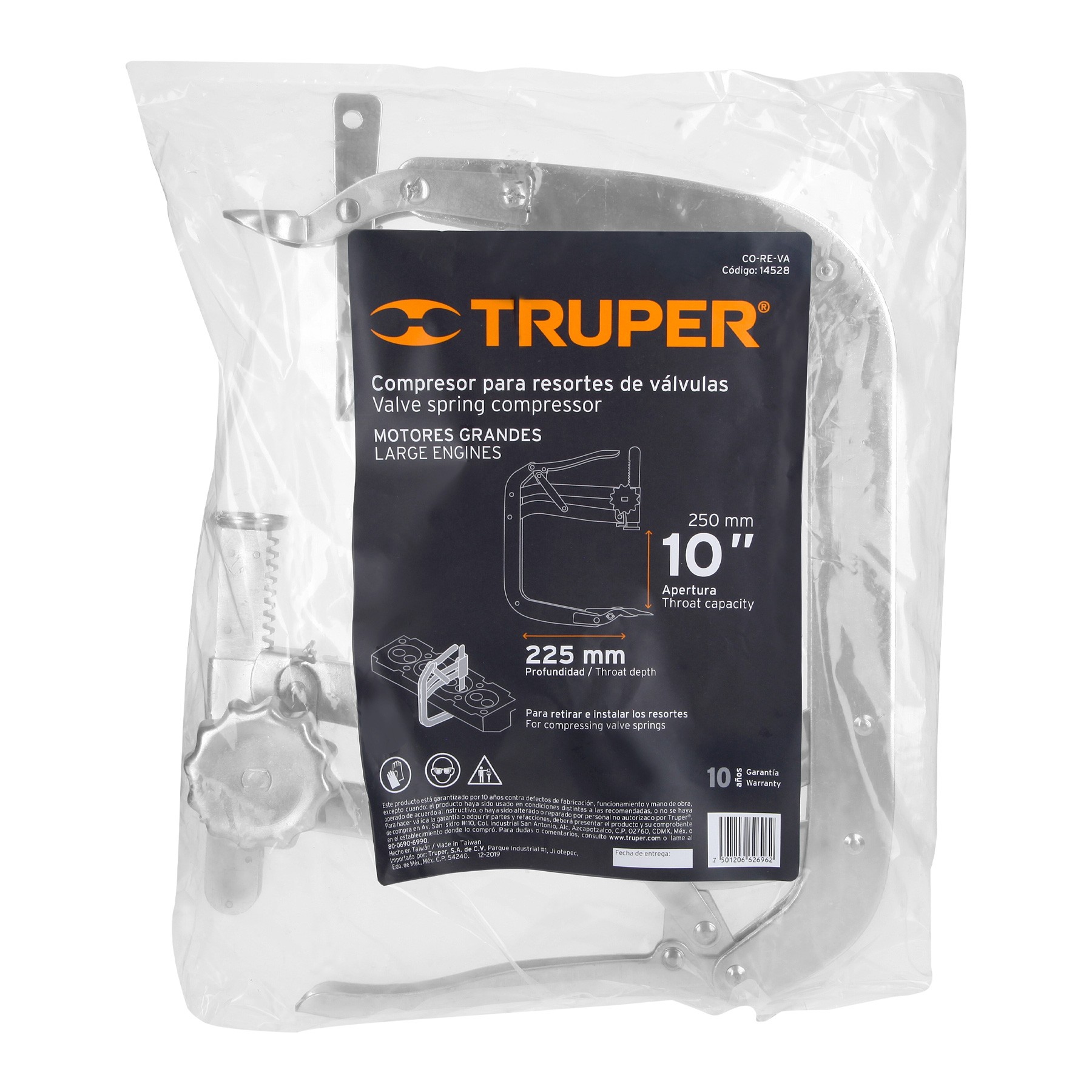 COMPRESOR DE RESORTES DE VÁLVULAS, 166MM A 253MM TRUPER 14528