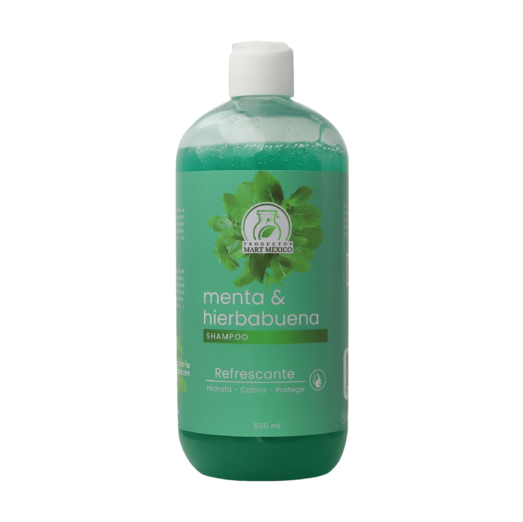 Shampoo Capilar De Hierbabuena Con Menta Cabello Fuerte 500ml