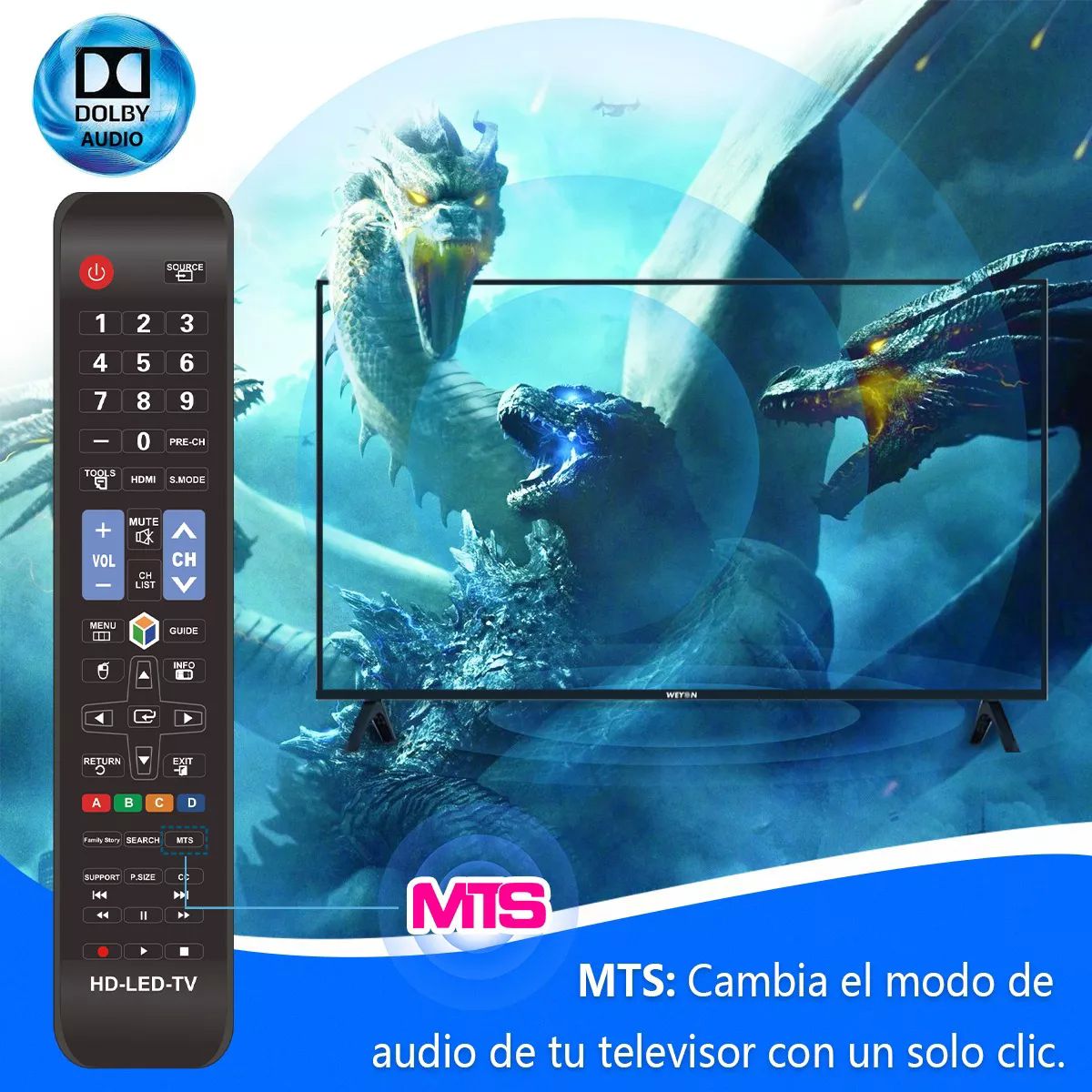 Smart TV Pantalla 32 Pulgadas Weyon Android TV LED HD 32WDSNMX 110V/240V